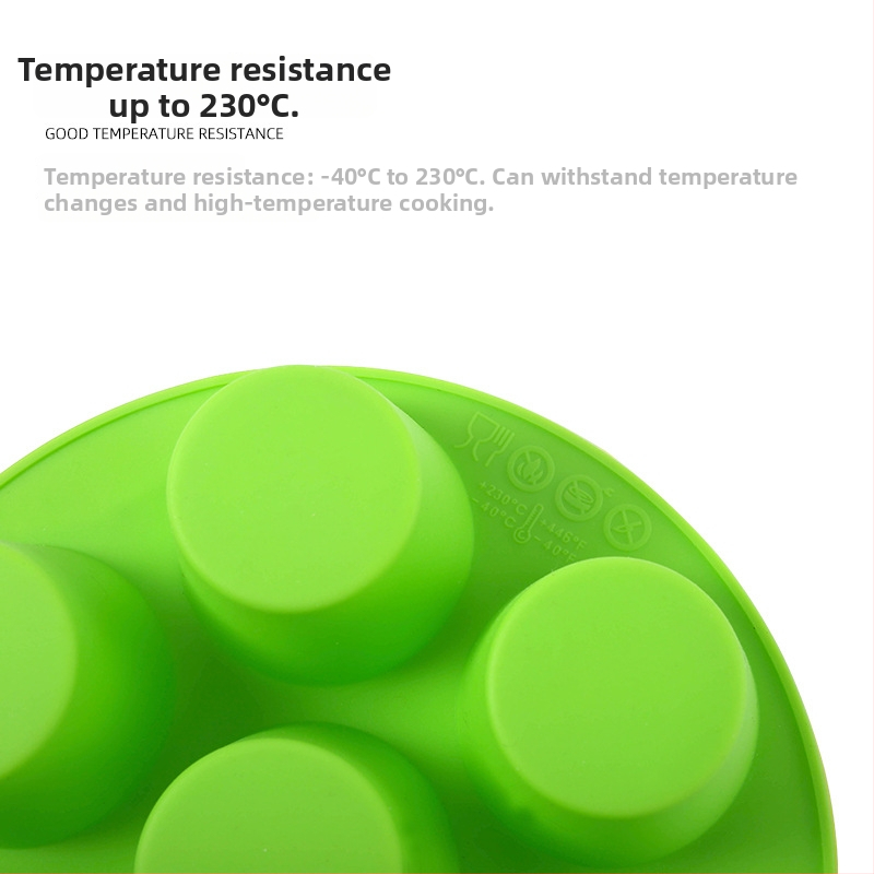 Formă de silicon cu 7 găuri pentru friteuza cu aer, ustensilă de copt