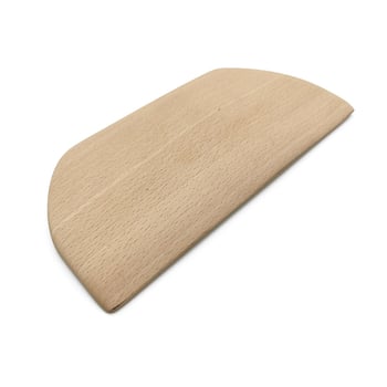 Spatulă din lemn de fag pentru aluat și făină, spatulă semicirculară pentru făină