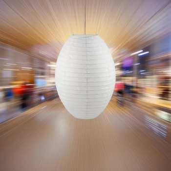 Fenar oval de hârtie din bumbac, abajur în formă de măslină, lampion de hârtie pliabil, decor pentru zile de naștere și decor în stil chinezesc pentru casă.
