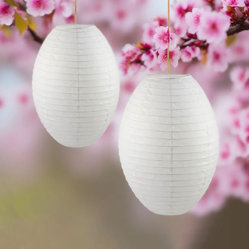 Fenar oval de hârtie din bumbac, abajur în formă de măslină, lampion de hârtie pliabil, decor pentru zile de naștere și decor în stil chinezesc pentru casă.