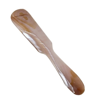 Spatulă naturală din scoică pentru mască cu matcha, lingură caviar, placă gua sha din scoică, spatulă de copt și spatulă pentru cremă