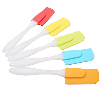 KTL Set ustensile bucătărie din silicon alimentar, mâner PP, spatulă mică din silicon pentru coacere