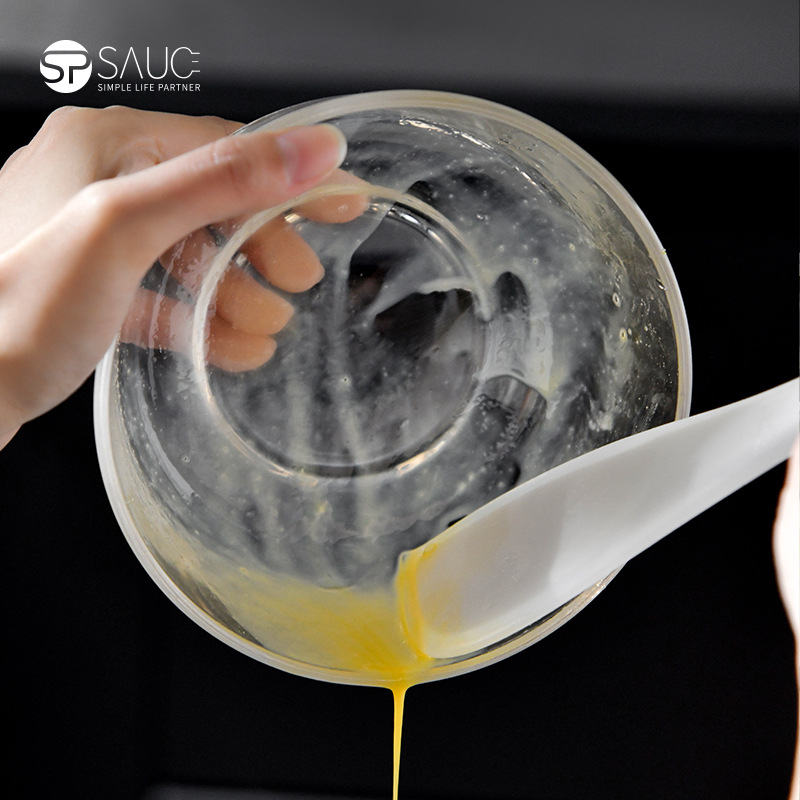 Spatulă din silicon cu scraper integrat, rezistentă la temperaturi înalte, pentru cremă de tort și amestecare în coacere