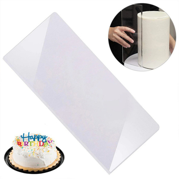 Spatulă din acrilic transparent pentru cremă – instrument de decorare a tortului și conturare a marginii
