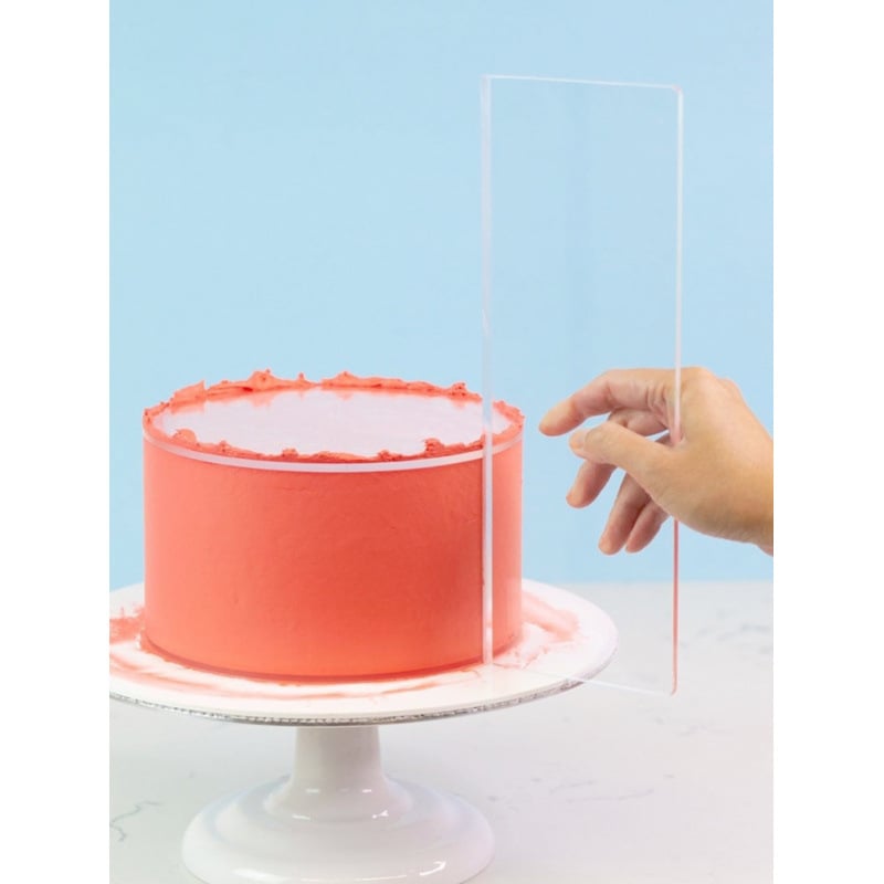 Spatulă din acrilic transparent pentru cremă – instrument de decorare a tortului și conturare a marginii