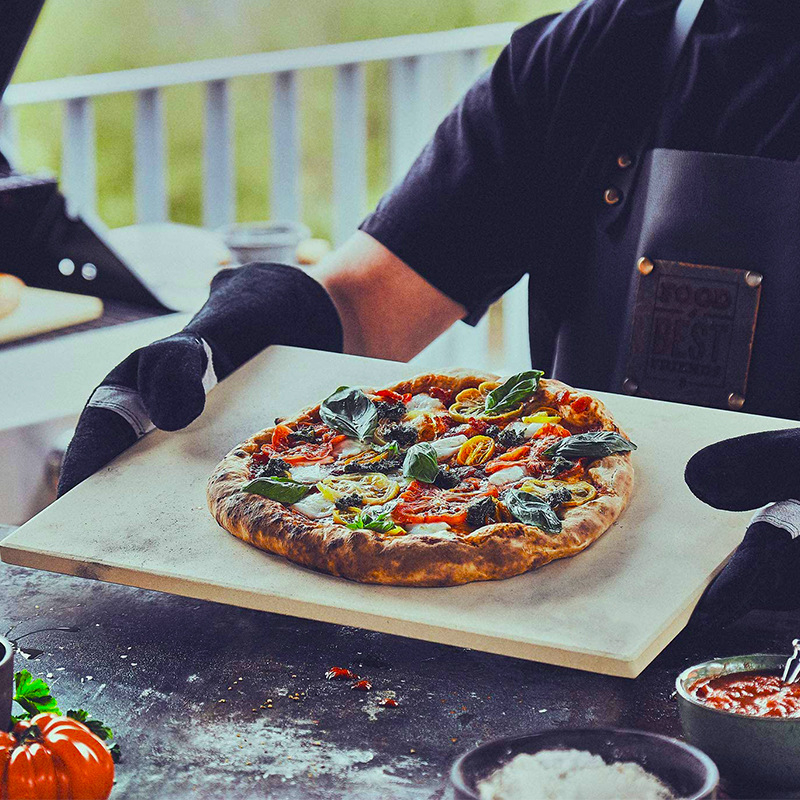 Piatra pătrată Cordierite pentru pizza – piatră de copt la temperaturi înalte pentru pizza și pâine