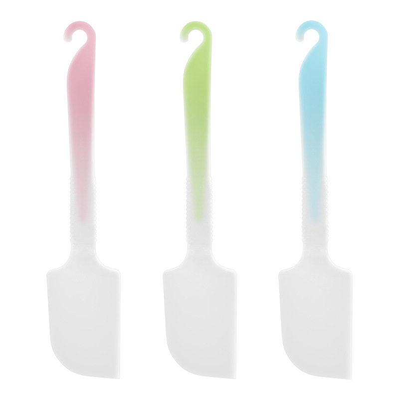 Spatulă din silicon în stil japonez, moale, cu racletă integrată și perie pentru ulei pentru coacere