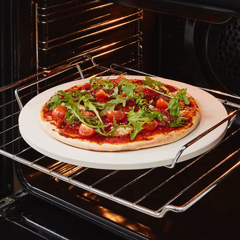 Piatră rotundă pentru cuptor, pentru pizza și pâine, suprafață antiaderentă, reține căldura
