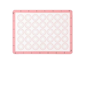 Covoraș de silicon roz pentru copt, de calitate alimentară, pentru macarons și fursecuri