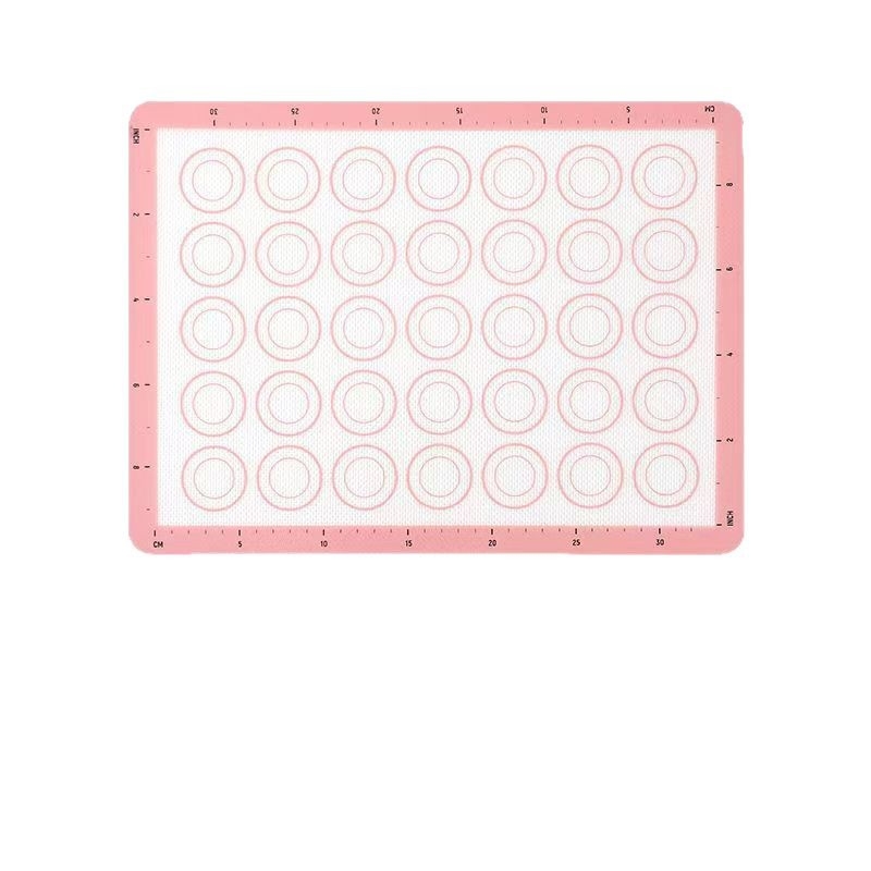 Covoraș de silicon roz pentru copt, de calitate alimentară, pentru macarons și fursecuri