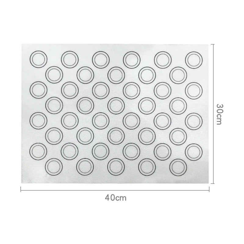 Covoraș din silicon pentru frământat, 30×40 cm, cu fibră de sticlă, suprafață pentru întins macarons, antiaderent pentru cuptor