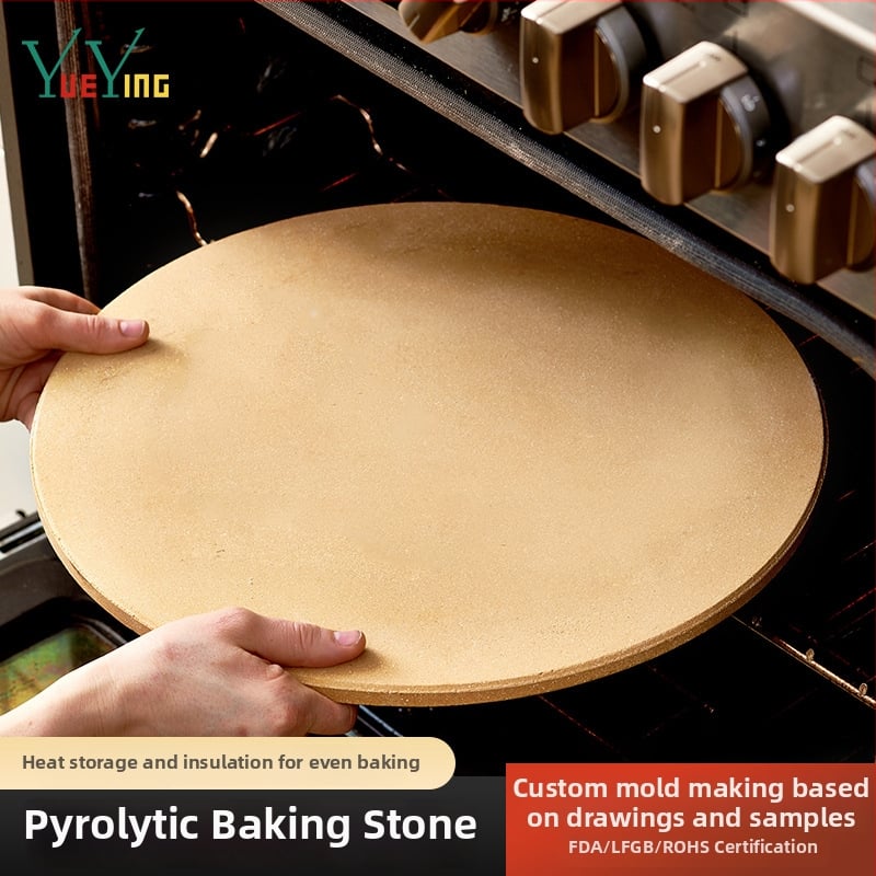 Yueying piatră circulară de pizza din ceramică cordierit pentru cuptor FDA