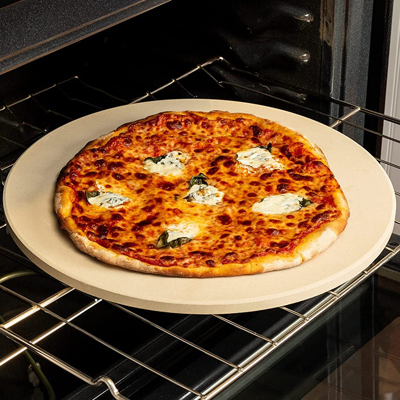 Yueying piatră circulară de pizza din ceramică cordierit pentru cuptor FDA