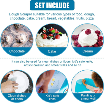 Spatula transparentă pentru cremă de tort, unealtă de patiserie, semi-cerc