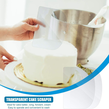Spatula transparentă pentru cremă de tort, unealtă de patiserie, semi-cerc
