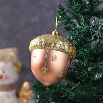 Ornamente plastice de Crăciun, pentru agățat, mingi din con de pin pentru decor