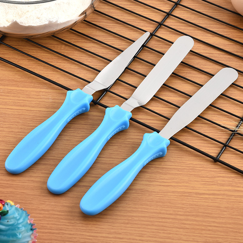 Set de 3 spatule pentru cremă cu scrapers pentru demoulding de tort, unelte din oțel inoxidabil pentru coacere