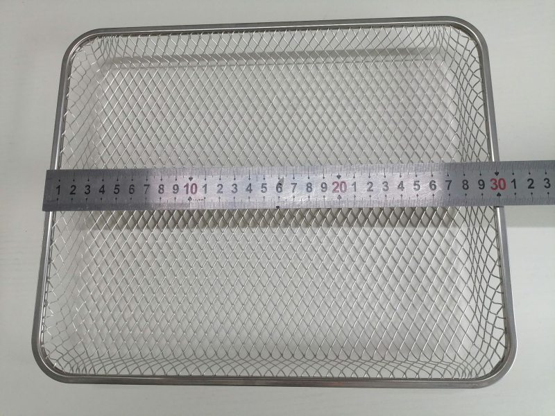Coș de prăjit cu margine etanșă, plasă pentru fructe uscate în formă de diamant, dispozitiv de uscare pentru cuptor cu aer și friteuză, plasă de sterilizare pentru biberon