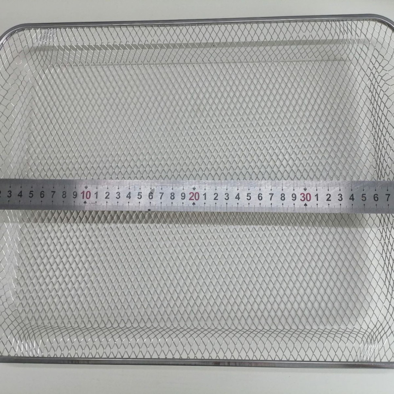 Coș de prăjit cu margine etanșă, plasă pentru fructe uscate în formă de diamant, dispozitiv de uscare pentru cuptor cu aer și friteuză, plasă de sterilizare pentru biberon