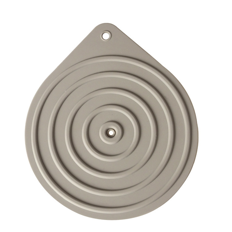 Set de 4 suporturi din silicon pentru masă, covorașe termice pentru oale, bucătărie cu model circular