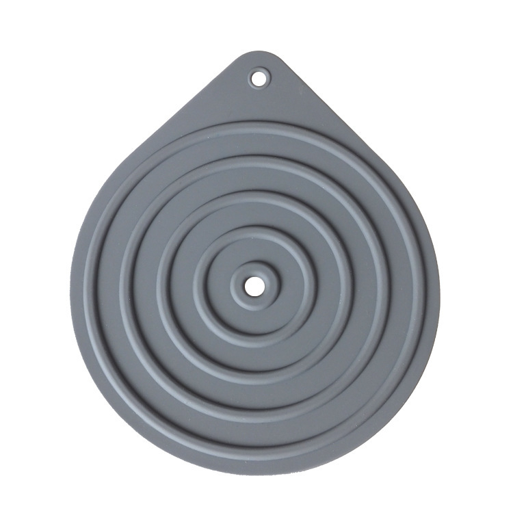 Set de 4 suporturi din silicon pentru masă, covorașe termice pentru oale, bucătărie cu model circular