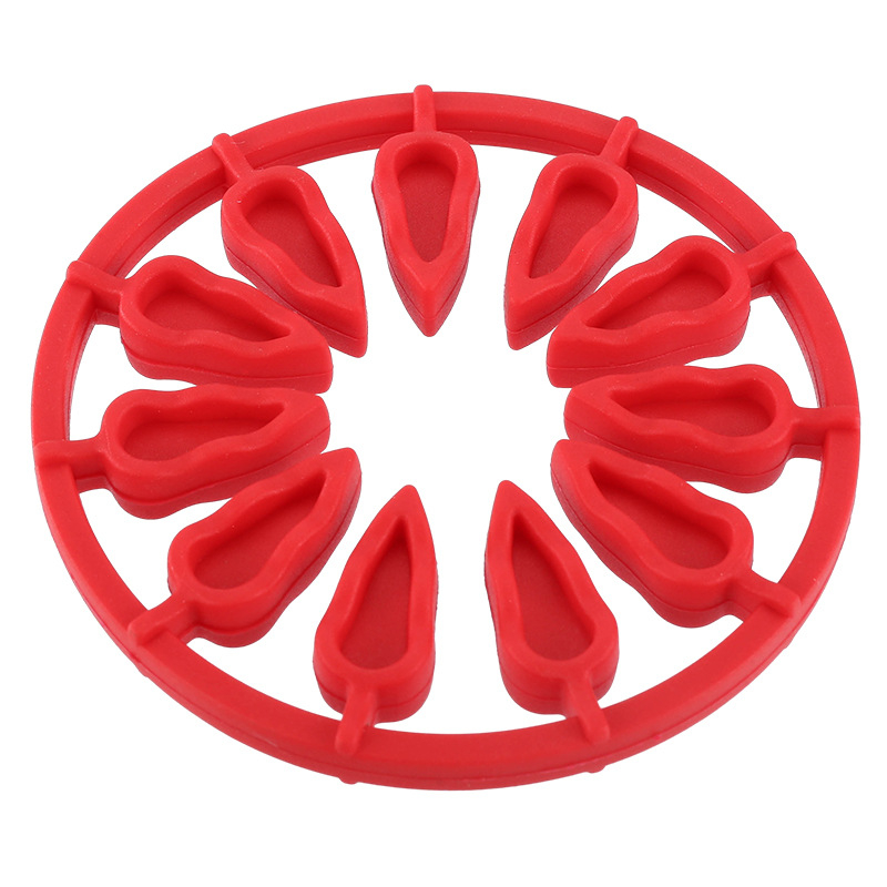Set de 4 suporturi din silicon pentru masă, covorașe termice pentru oale, bucătărie cu model circular