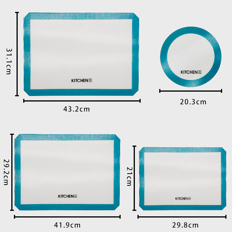 Tavă de copt din silicon, rezistentă la temperaturi înalte, cu fibre de sticlă, antiaderentă, pentru coacere, decorațiuni din zahăr și macarons