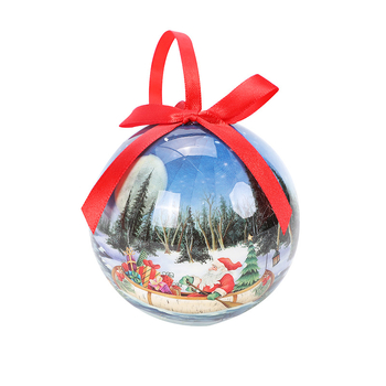 Set de 14 mingi din plastic pentru ornamentele bradului de Crăciun