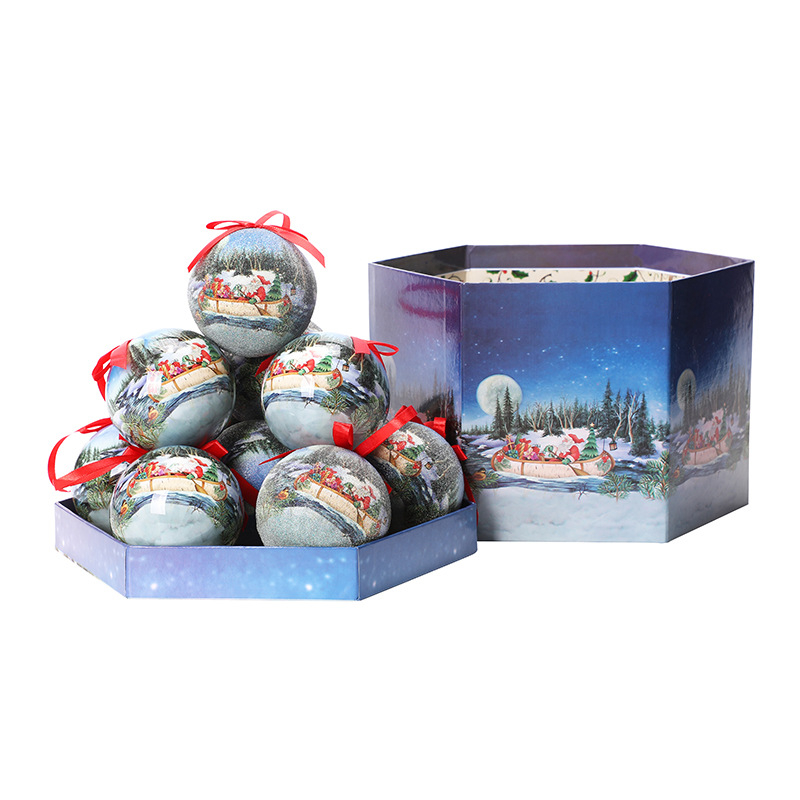 Set de 14 mingi din plastic pentru ornamentele bradului de Crăciun