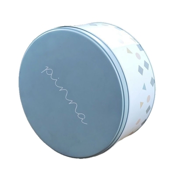 Cutie metalică rotundă, finisaj mat, personalizabilă, diametru 170 mm, înălțime 80 mm; pentru biscuiți, prăjituri cu ananas, bomboane, ceai și depozitare cadouri