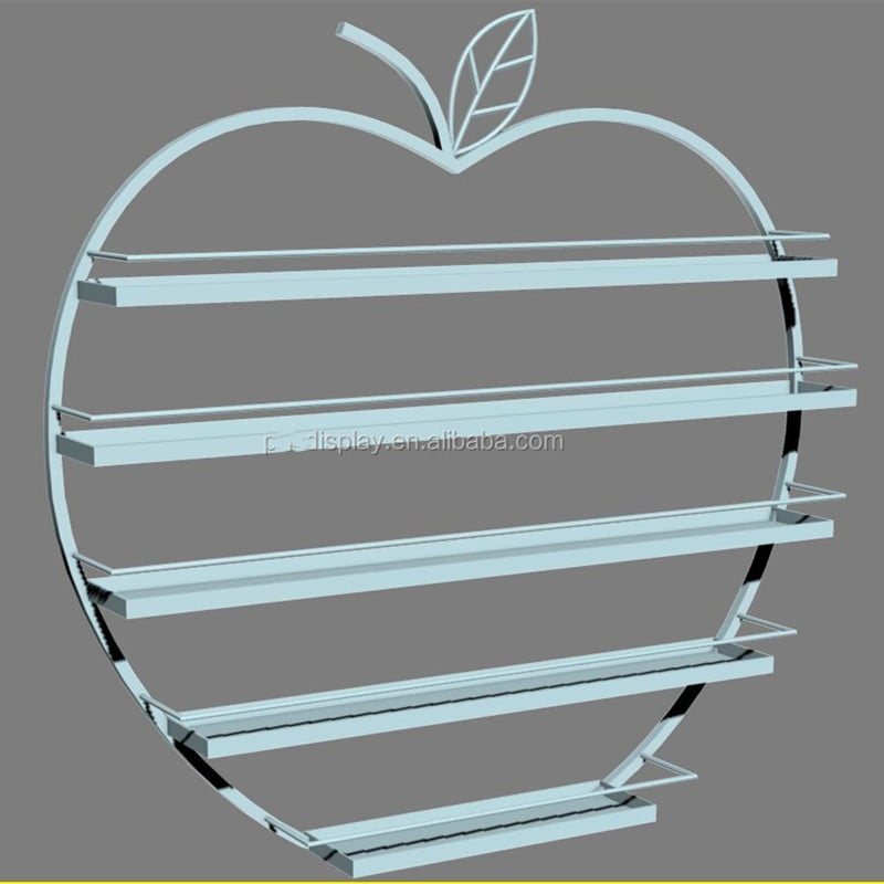 Jiahua Raft de manichiură, 5 etaje, montat pe perete, metal, formă de măr, finisaj auriu