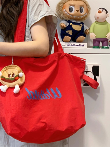 Gubaba Ženska nylon Tote torba sa šnira, lagana, velika zapremina, za svakodnevnu upotrebu