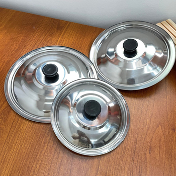 Capac din oțel inoxidabil gros pentru prăjit, capac mic, capac pentru oală uscată, capac plat rotund 18-28 cm