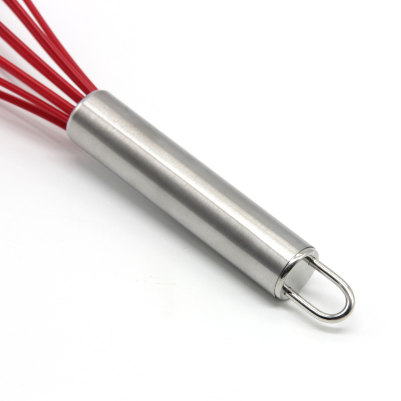 Bețișor manual din silicon și oțel inoxidabil pentru ouă și cremă, pentru coacere; acționat manual, rezistent la ruginire, durabil