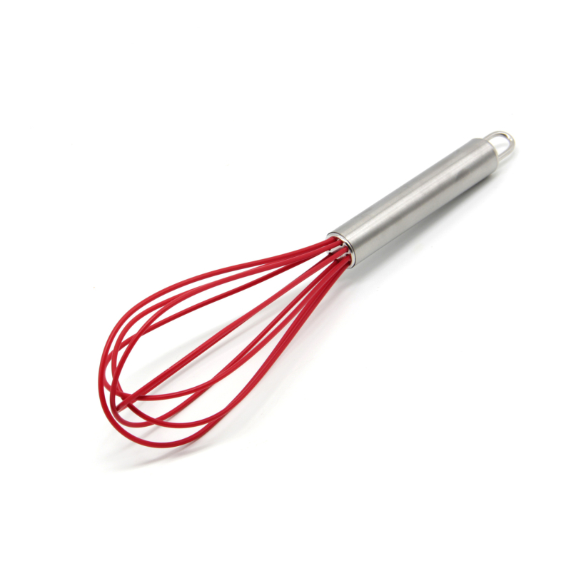 Bețișor manual din silicon și oțel inoxidabil pentru ouă și cremă, pentru coacere; acționat manual, rezistent la ruginire, durabil