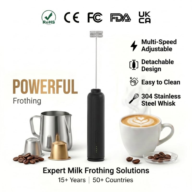 Mixer electric pentru lapte și ouă, cu capete de amestecare multiple pentru cafea și spumă de lapte