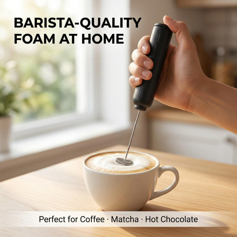 Mixer electric pentru lapte și ouă, cu capete de amestecare multiple pentru cafea și spumă de lapte