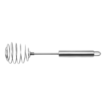 Bețiător manual pentru ouă din oțel inoxidabil, cu spirală sferică din sârmă și mixer de pudră, instrument compact de bucătărie pentru coacere