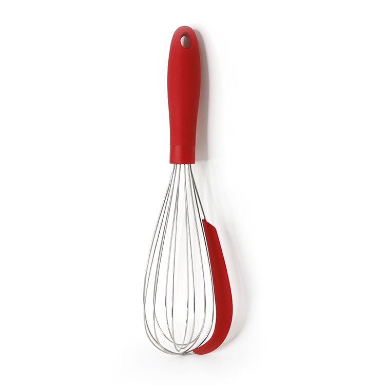 Bătător pentru ouă din oțel inoxidabil cu spatulă din silicon – ustensilă de bucătărie pentru coacere