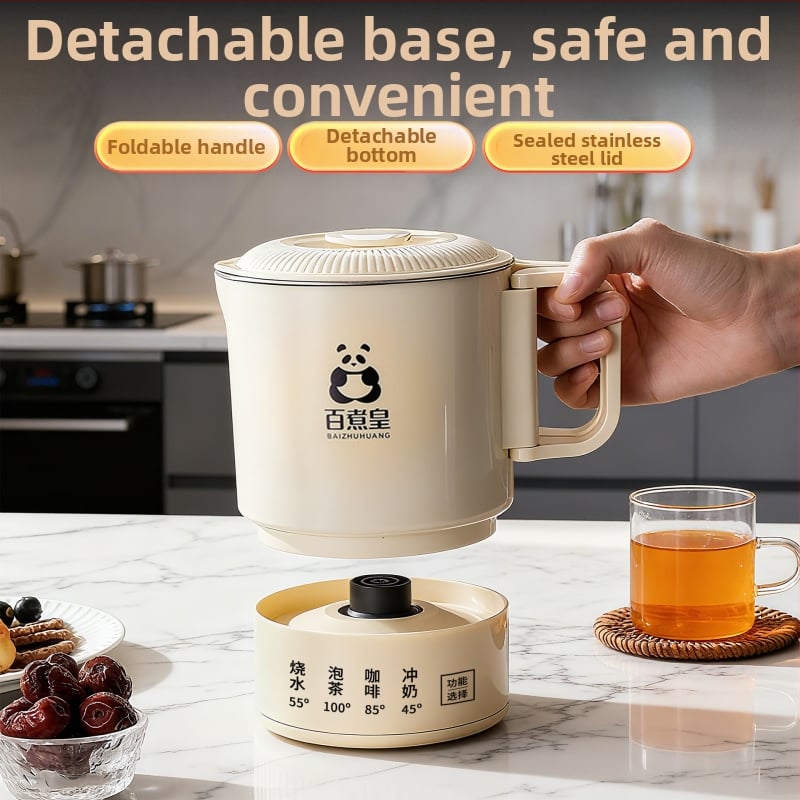 Ceainic electric pliabil, portabil, cu design divizat, control tactil inteligent, multifuncțional pentru cămin și uz casnic