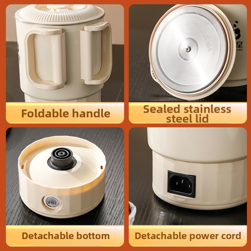 Ceainic electric pliabil, portabil, cu design divizat, control tactil inteligent, multifuncțional pentru cămin și uz casnic