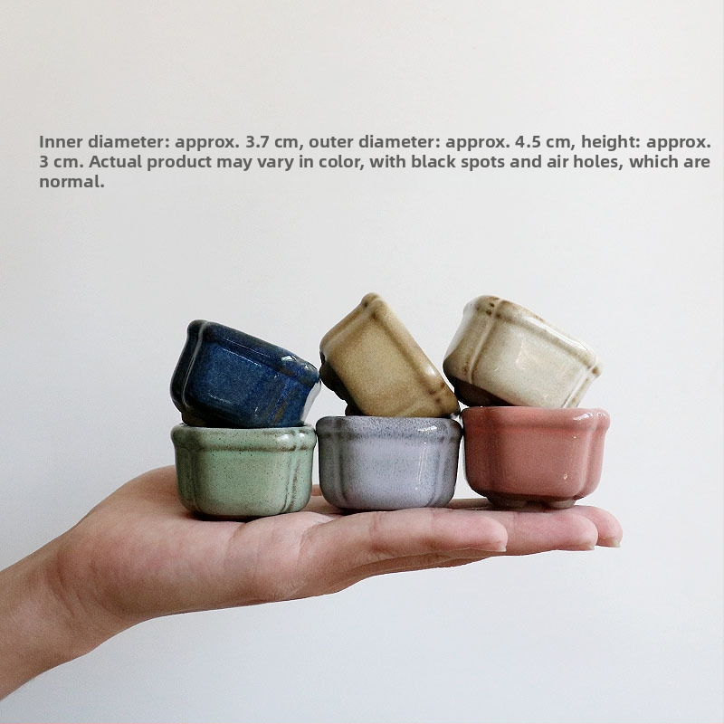 Vas mini pentru plante, ceramică brută lucrată manual, potrivit pentru butași de frunze, aranjament simplu de plante verzi, amenajare acvariu și cultivare de plante acvatice, poate fi scufundat în apă
