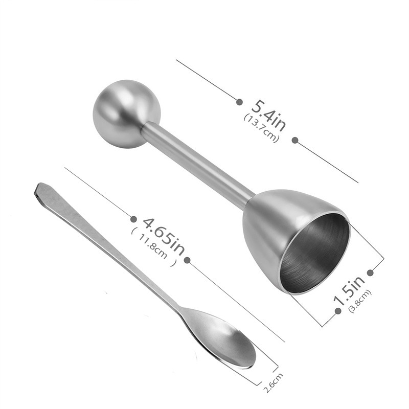 Set din oțel inoxidabil 304 (9 piese): tăietor de ouă, deschizător de coajă, separator de gălbenuș și tel de ouă