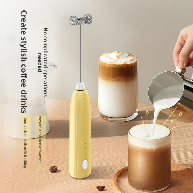 Bătător de ouă manual și spumător de lapte - mini mixer electric pentru uz casnic