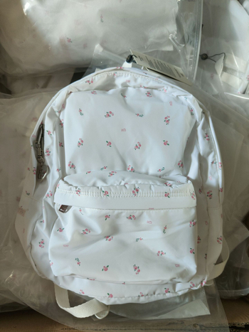 Thebarnnet korejski niche brand ruksak s floralnim uzorkom, velikog kapaciteta, casual stil, uključuje kozmetičku torbicu