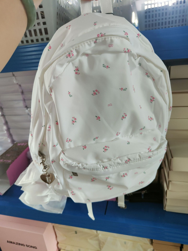 Thebarnnet korejski niche brand ruksak s floralnim uzorkom, velikog kapaciteta, casual stil, uključuje kozmetičku torbicu