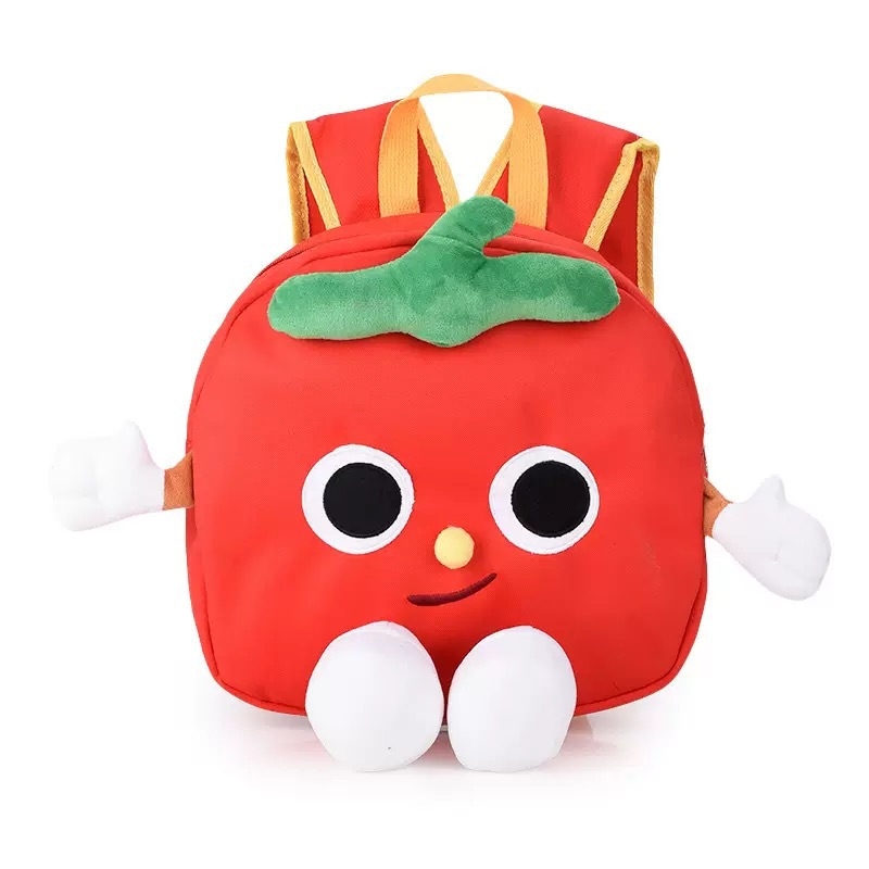 Platneni ranac Cartoon Tomato – sladak dizajn, velik kapacitet, kampus stil