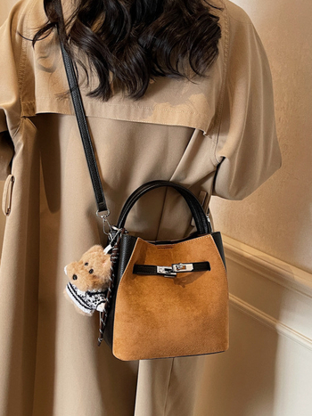 Ženska mala retro bucket torbica s crossbody dizajnom, moda 2025