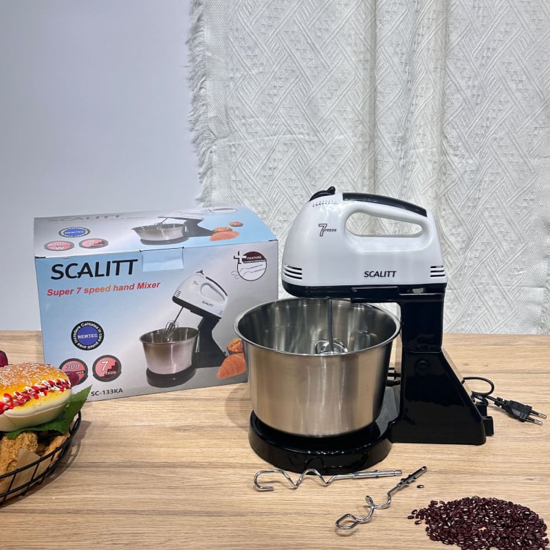 Mixer de mână electric, 7 viteze, pentru bătut ouă, frișcă și cofetărie, model SC-133KA