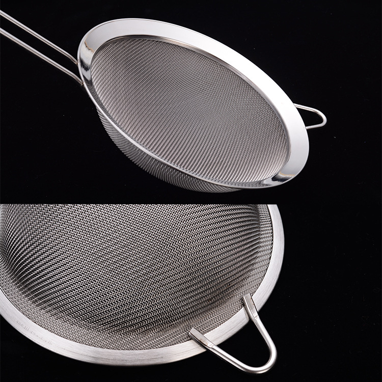 304 oțel inoxidabil – filtru multifuncțional, sită pentru hot pot, plasă pentru lapte de soia, sită pentru făină și separator de ulei cu margine lată